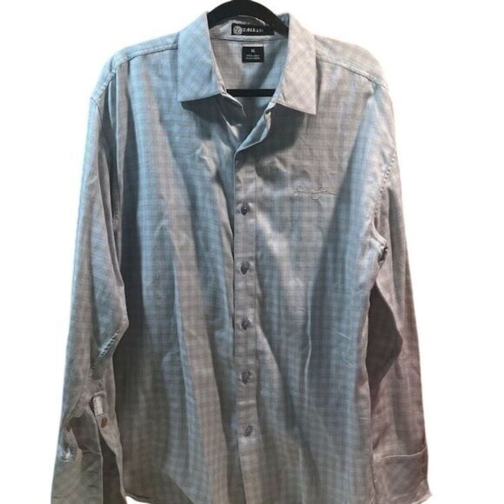 Sean John Men's XL Plaid Button-Down Shirt Multicolor Long Sleeve